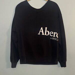 Abercrombie & Fitch Black Crewneck Sweater